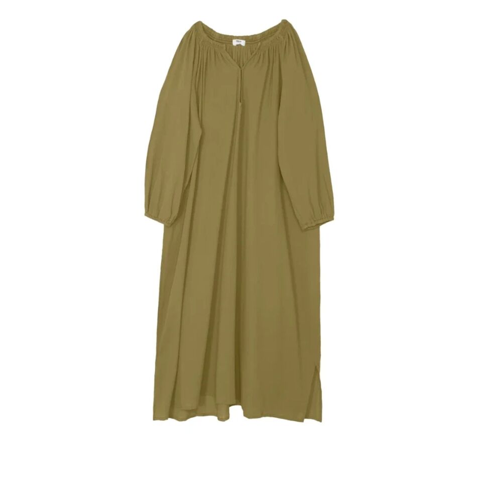 NWT MIKOH Maxi Dress Caftan Aniwa, Brown Green, Oversized Cover Up, Size Med